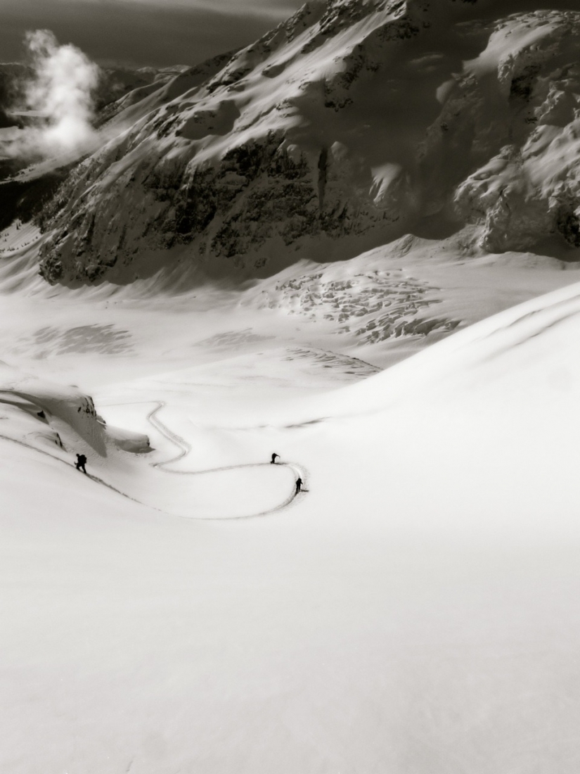 Burnie Glacier Chalet backcountry ski