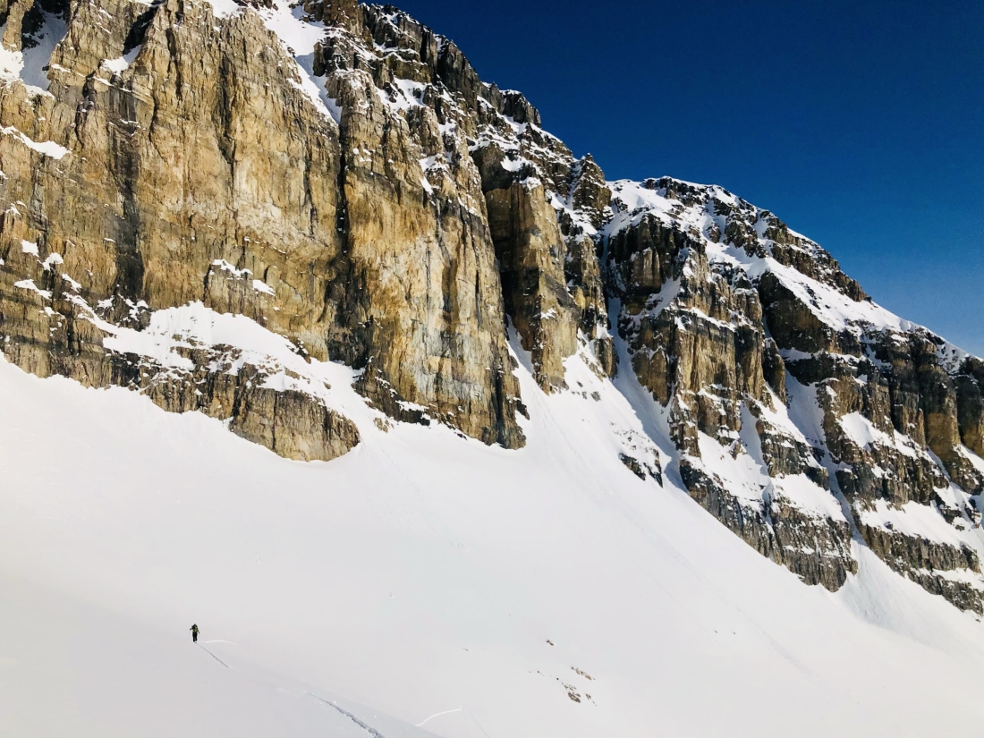 guided backcountry skiing, Cathedral Peak Ski Tour
